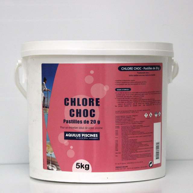 Chlore Choc Pastilles 20g  Traitement d'Eau de Piscine